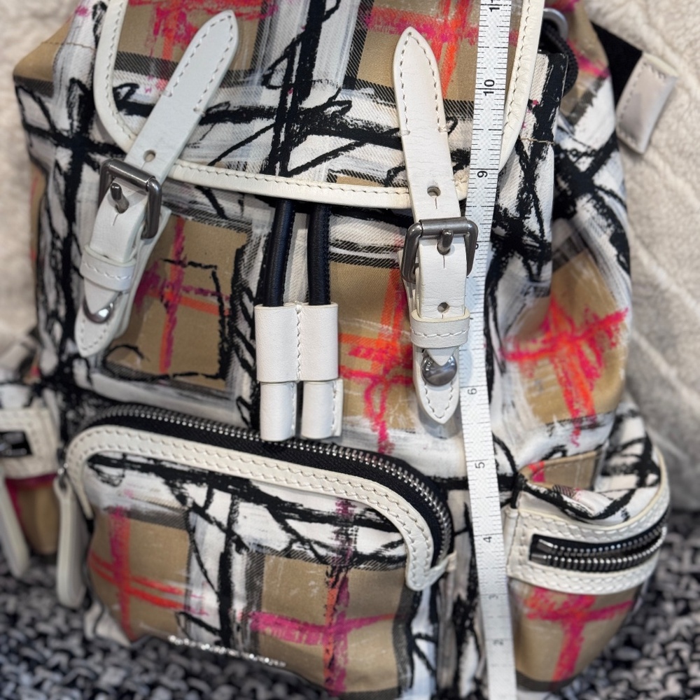 Burberry Scribble Graffiti Nova Check Backpack Rare Find, Authentic, Pristine! - Picture 13 of 15